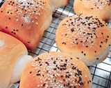 Foto langkah ke 8 dari resep Burger bun (brioche) #rotiburger #hotdogbun.