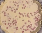 Une image de l'étape 2 de Quiche aux dés de jambon.