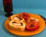 Foto del paso 25 de la receta: Salmón horneado en pan brioche con un acompañamiento improvisado y salsa rápida
