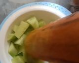 A picture of step 1 of Cucumber mocktail 🥒🍸🍸🍸.