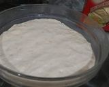 A picture of step 2 of Zinger Shawarma with homemade pita bread❤😋.