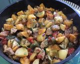 Une image de l'étape 19 de Sauté de veau aux légumes et tomates confites.