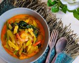 Foto langkah ke 5 dari resep Lodeh Labu siam Kailan.