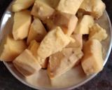 A picture of step 2 of Jimykand ki chutney / yam dip.