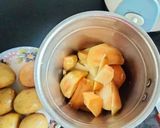 A picture of step 1 of Chikoo kheer(Sapota Kheer).