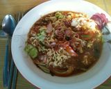 Foto langkah ke 4 dari resep Mie Tek Tek Pedas Gurih.