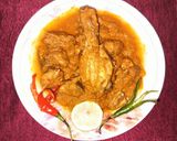 A picture of step 3 of Kashmiri chilli gandharaj lemon chicken curry.