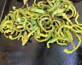 Une image de l'étape 6 de Poivrons verts grillés aux épices marocaines.