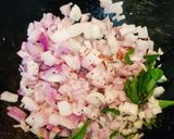 A picture of step 2 of Brinjal Drumstick Stir fry.