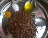 A picture of step 1 of Mukhwas flaxseed.