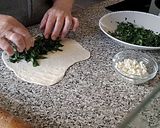 Foto del paso 9 de la receta Pan Árabe con relleno de espinacas y queso