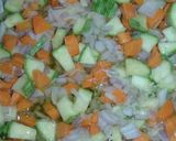 صورة لخطوة 1 من وصفة مقرونة بالخضار وكريات اللحم🍝🍲