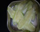 A picture of step 1 of Cucumber boondi raita roll ups.