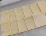 Sajttekercs sonkával, sajtos tojáskrémmel és zöldséggel töltve recept fázis 3 fotója
