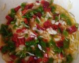 Foto del paso 2 de la receta Nidos de Tagliatelle con verduras jamón y nata