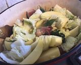A picture of step 6 of Chinese Cabbage Stew with Potatoes, Carrots, Onions, Sausage, and Bacon.