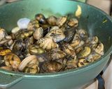 Foto del passaggio 1 della ricetta Mezze Maniche con Vongole, Salicornia e Bottarga