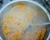 A picture of step 3 of Jollof rice, coleslaw and peppered chicken.