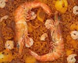 Foto del paso 10 de la receta Arroz con Rape y Langostino Tigre a la Paella Terminado en el Horno