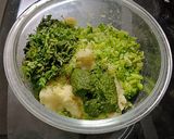A picture of step 2 of Cheese Broccoli Aloo coins.
