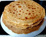 A picture of step 3 of My Chocolate Pancakes. 😁.