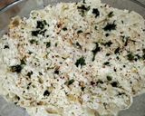 A picture of step 5 of Fettuccine Alfredo pasta.(without chicken).