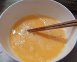 Hình bước làm 1 của món Cơm cuộn kim chi