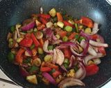 A picture of step 4 of Syn free salt and pepper chips MSG Free.