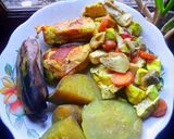 Foto langkah ke 7 dari resep Tumis tahu kuning,Wortel&Jamur Kancing tanpa minyak~diet friendly✨.