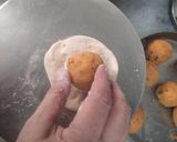 A picture of step 5 of Aloo Kulcha (no yeast).