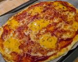 A picture of step 4 of Cauliflower based pizza.