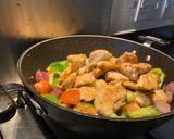 A picture of step 8 of Chilli chicken.