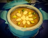 A picture of step 7 of Goan Vonn/Kheer or Kazarachi Soji.