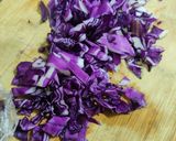 A picture of step 1 of Red cabbage stir fry.