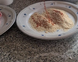 Foto del paso 8 de la receta: Chuletas de cordero rebozadas con pasta y espinacas