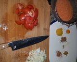 A picture of step 3 of Masoor Dahl (Red Lentil Curry) with Rice.