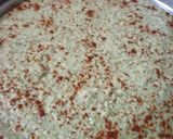 A picture of step 3 of Hara moong dhokla.