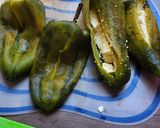 A picture of step 1 of Dried Cheese-Stuffed Chiles Rellenos.