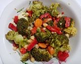Pas rețetă Salată de broccoli cu năut și ardei copți 2 fotografie
