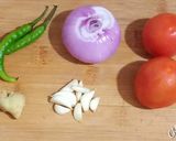 A picture of step 2 of Soya Chunks Capsicum & Onion Curry soyabeena badi ki sabji.