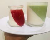Hình bước làm 4 của món Panna cotta dưa hấu, trà xanh