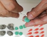 A picture of step 7 of Kingyo (goldfish) Kanten; Wagashi.