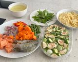 A picture of step 1 of Green Curry Seafood with Tagliatelle.