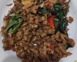 รูปขั้นตอนการทำที่ 4 ของ หมูสับ ผัดเผ็ดโหระพา คีโต keto