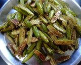 A picture of step 1 of Kundru curry.
