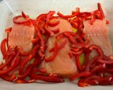 Une image de l'étape 7 de Saumon au poivron rouge, aneth et citron.