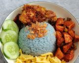 Foto langkah ke 4 dari resep 586. Nasi Uduk Biru (Telang).