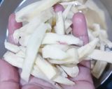A picture of step 1 of Sweet potato french fries.