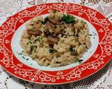 A picture of step 6 of Porcini Mushroom Risotto.