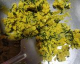 A picture of step 3 of Aloo Maithi (Fenugreek) leaves stuff Paratha.